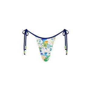Micro Thong Tie Side Bikini Bottom - Blue Crush