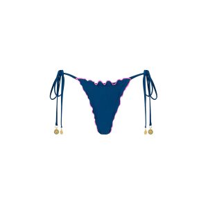 Lettuce Edge Thong Tie Bikini Bottom - Mystic Moon