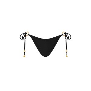 Ring Cheeky Tie Bikini Bottom - Twilight Black