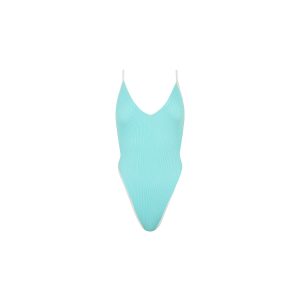 Plunge Cross Back One Piece - Calypso Blue