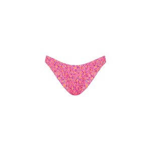 Shirred Minimal Full Coverage Bikini Bottom - Gelato Bloom