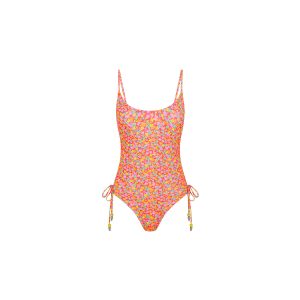 Ruched Tie Side Cheeky One Piece - Bubble Pop