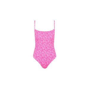 Shirred Low Back One Piece - Berry Burst