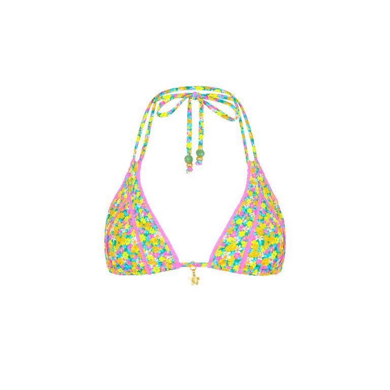 Decorative Panel Halter Bikini Top - Hula Honey