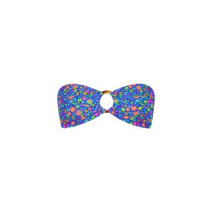 Strapless Bandeau Bikini Top - Electric Bloom