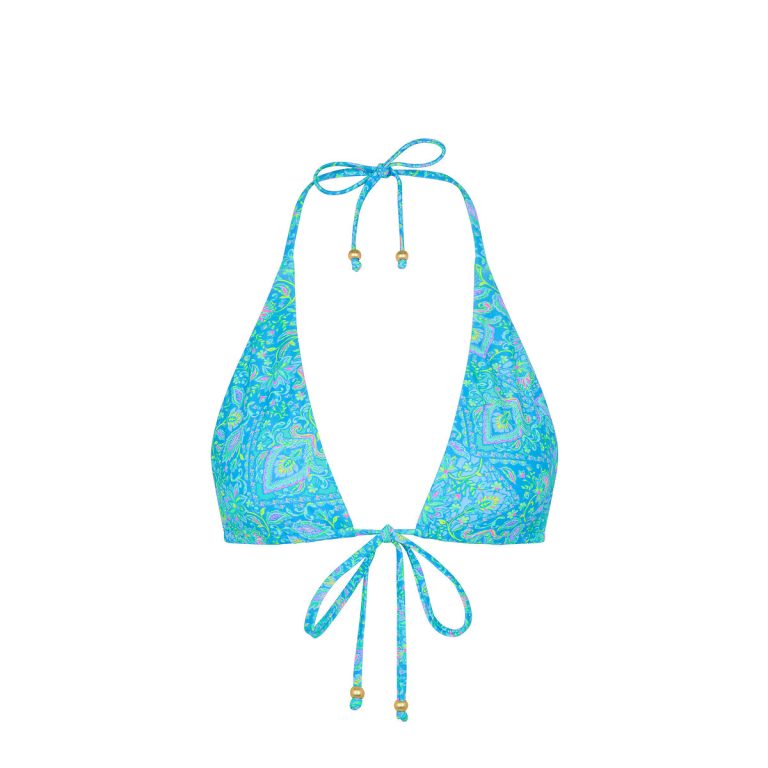 Front Tie Halter Bikini Top - Stargaze